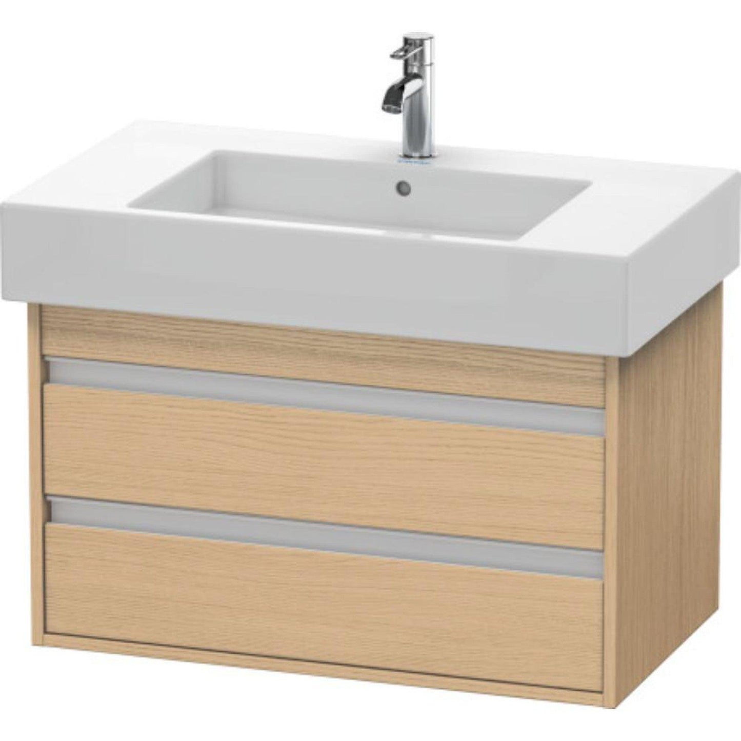 Duravit Ketho 31" x 19" x 18" Two Drawer Wall-Mount Vanity Unit in Natural Oak (KT664003030)
