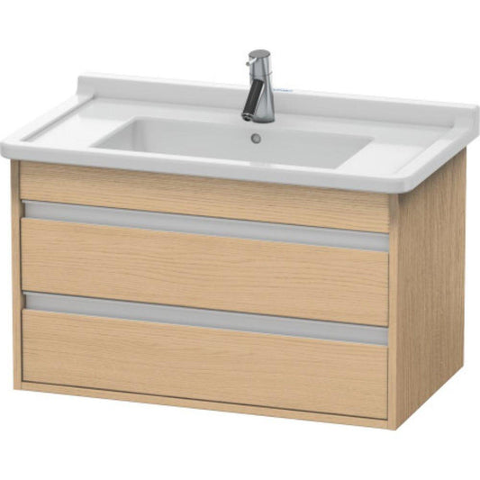 Duravit Ketho 31" x 19" x 18" Two Drawer Wall-Mount Vanity Unit in Natural Oak (KT664403030)