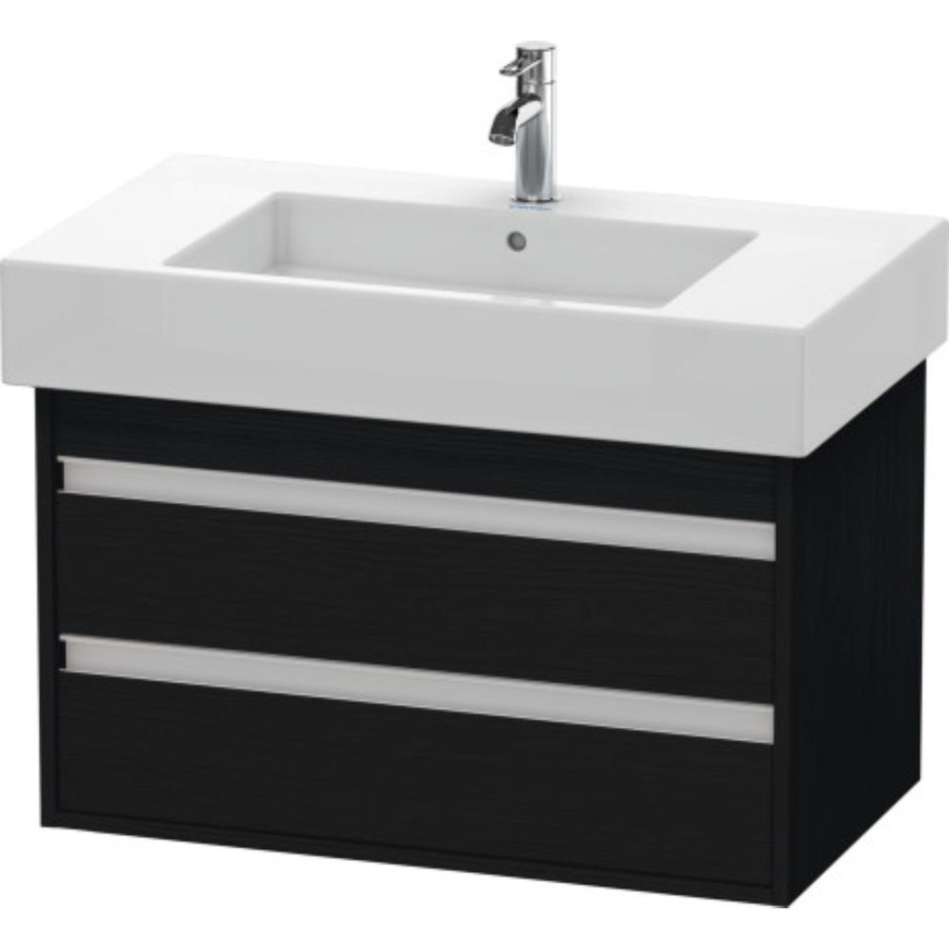 Duravit Ketho 31" x 19" x 18" Two Drawer Wall-Mount Vanity Unit in Oak Black (KT664001616)