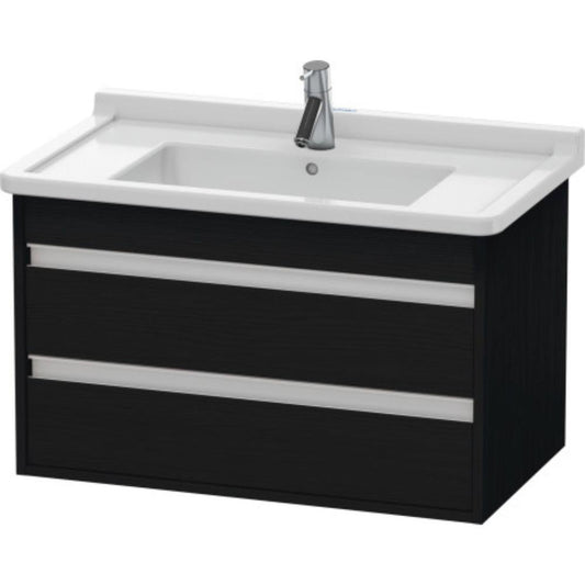 Duravit Ketho 31" x 19" x 18" Two Drawer Wall-Mount Vanity Unit in Oak Black (KT664401616)