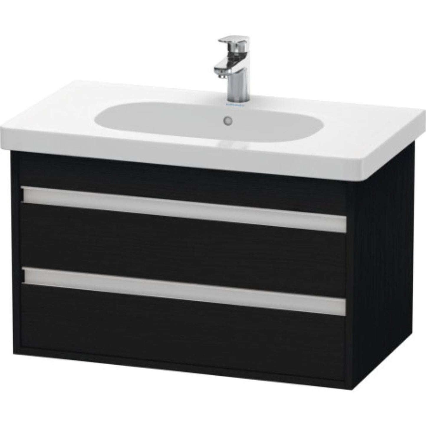 Duravit Ketho 31" x 19" x 18" Two Drawer Wall-Mount Vanity Unit in Oak Black (KT664701616)