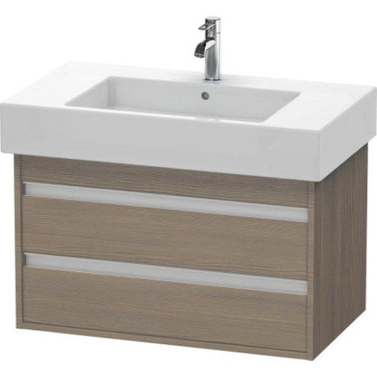 Duravit Ketho 31" x 19" x 18" Two Drawer Wall-Mount Vanity Unit in Oak Terra (KT664003535)
