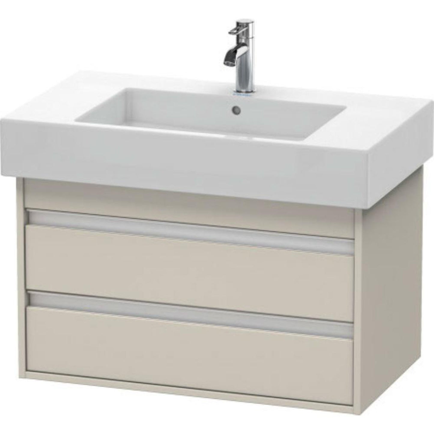 Duravit Ketho 31" x 19" x 18" Two Drawer Wall-Mount Vanity Unit in Taupe Matt (KT664009191)
