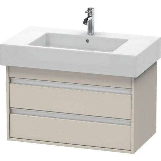 Duravit Ketho 31" x 19" x 18" Two Drawer Wall-Mount Vanity Unit in Taupe Matt (KT664009191)
