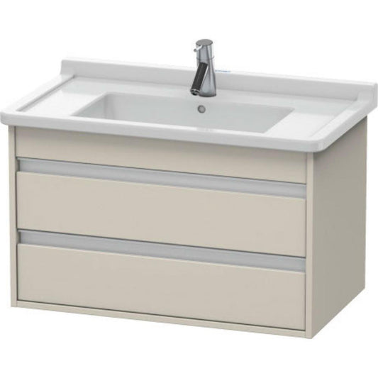 Duravit Ketho 31" x 19" x 18" Two Drawer Wall-Mount Vanity Unit in Taupe Matt (KT664409191)