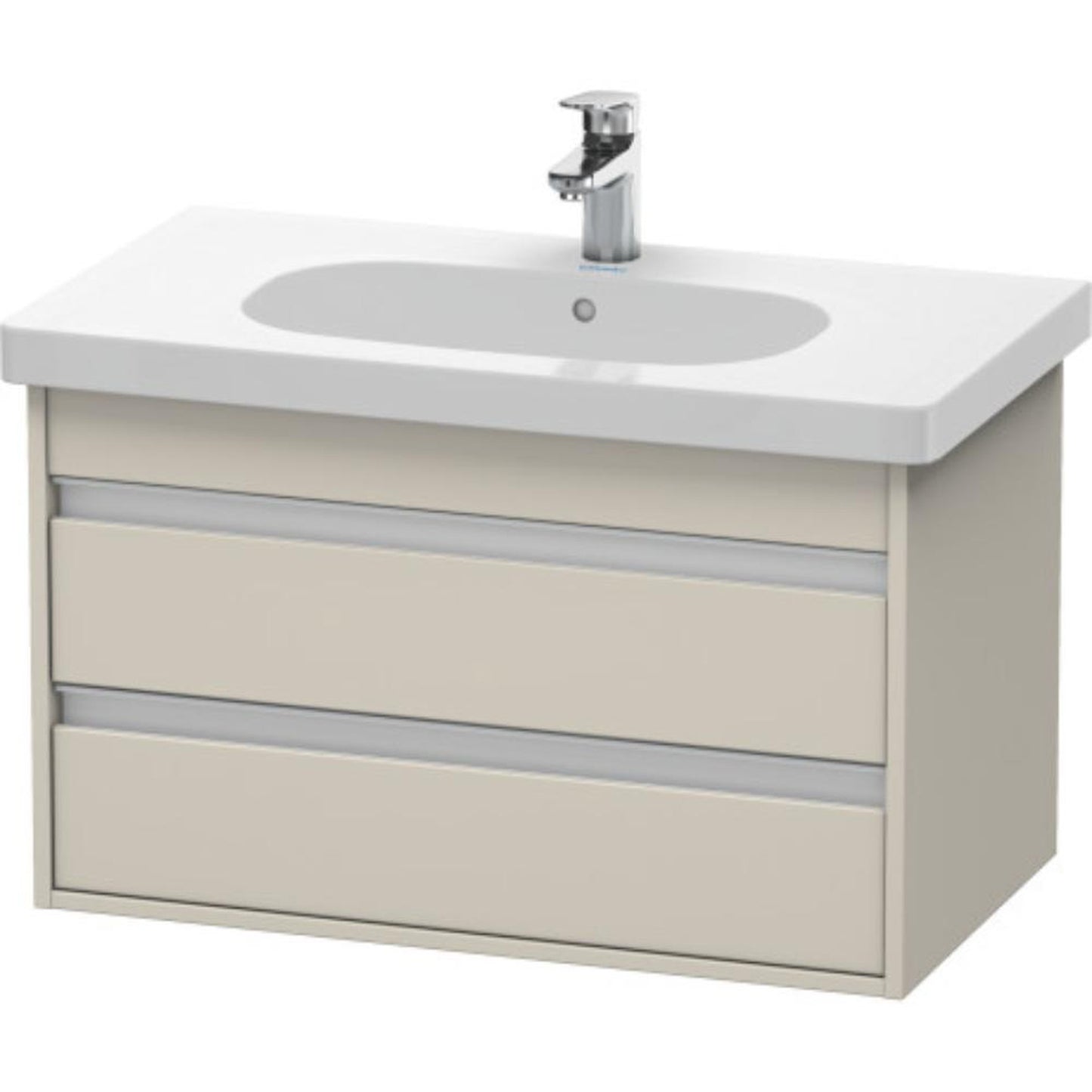 Duravit Ketho 31" x 19" x 18" Two Drawer Wall-Mount Vanity Unit in Taupe Matt (KT664709191)