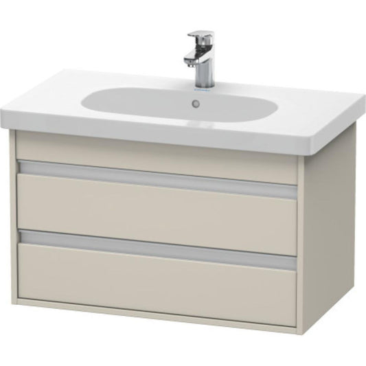 Duravit Ketho 31" x 19" x 18" Two Drawer Wall-Mount Vanity Unit in Taupe Matt (KT664709191)