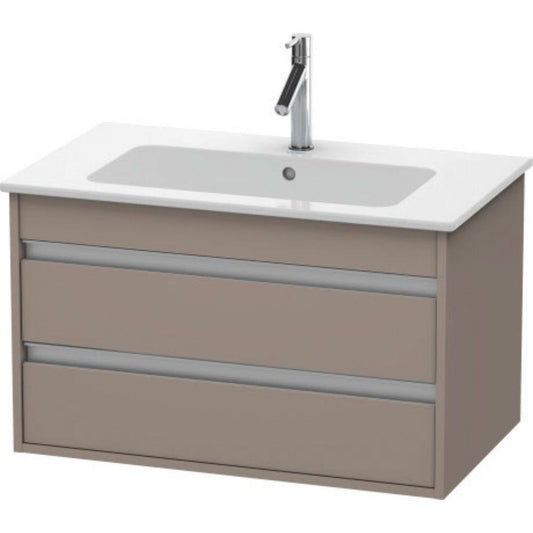 Duravit Ketho 31" x 19" x 19" Two Drawer Wall-Mount Vanity Unit in Basalt Matt