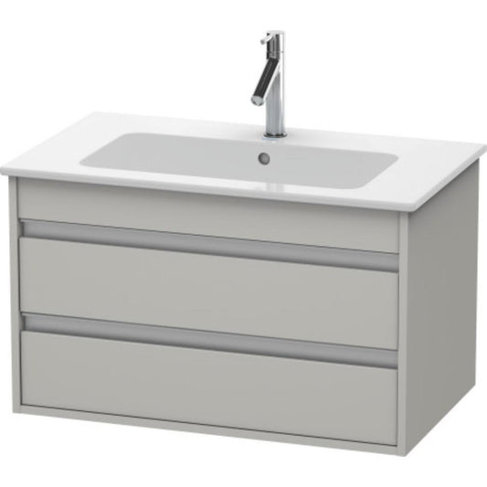 Duravit Ketho 31" x 19" x 19" Two Drawer Wall-Mount Vanity Unit in Concrete Grey Matt