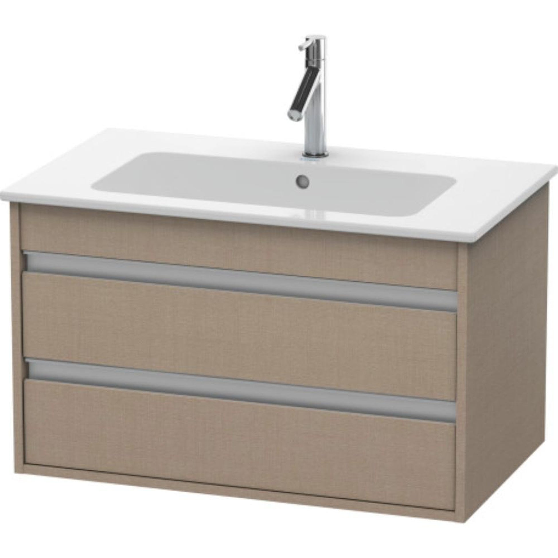 Duravit Ketho 31" x 19" x 19" Two Drawer Wall-Mount Vanity Unit in Linen