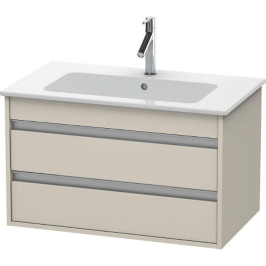 Duravit Ketho 31" x 19" x 19" Two Drawer Wall-Mount Vanity Unit in Taupe Matt