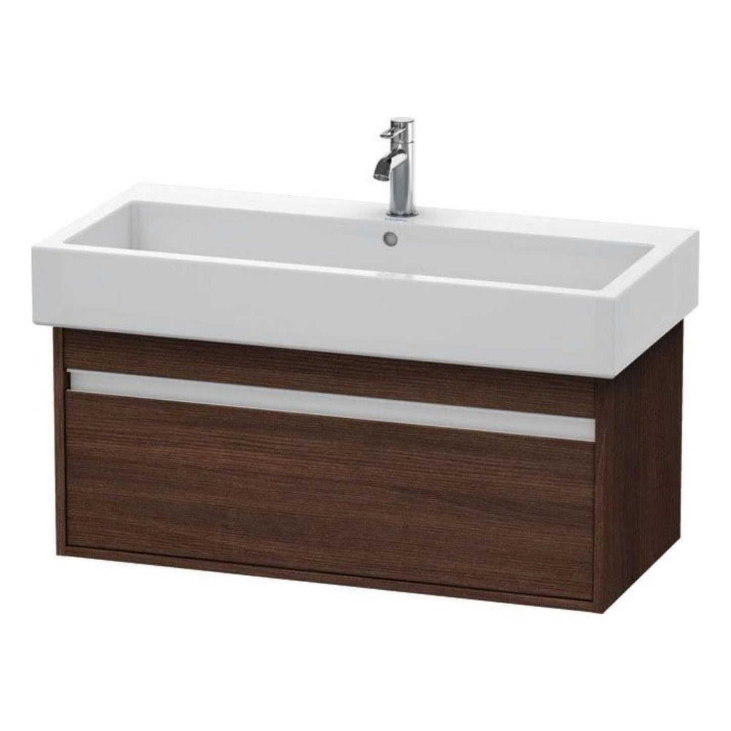 Duravit Ketho 37" x 16" x 17" Wall-Mount Vanity Unit in Chestnut Dark (KT668805353)