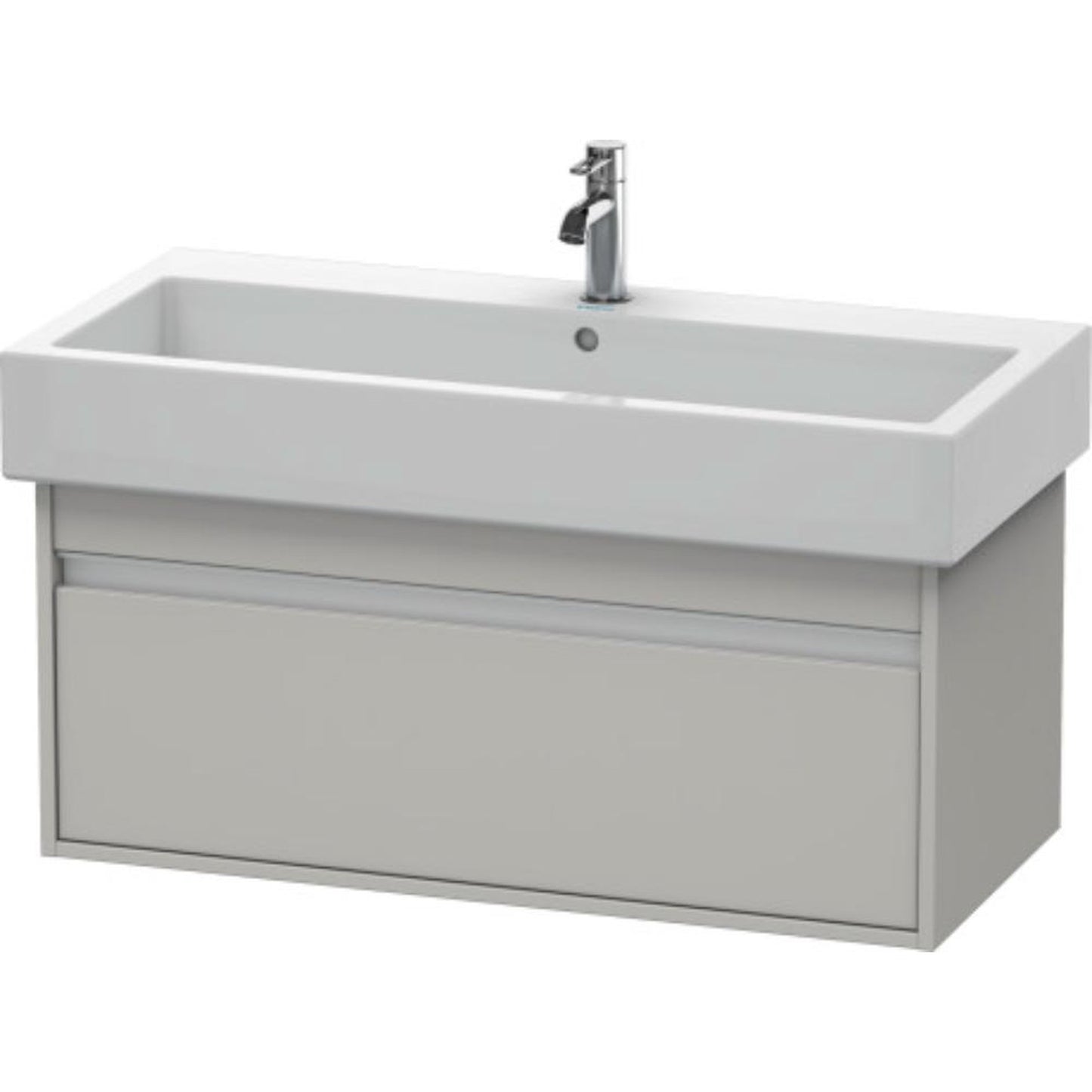 Duravit Ketho 37" x 16" x 17" Wall-Mount Vanity Unit in Concrete Grey Matt (KT668800707)