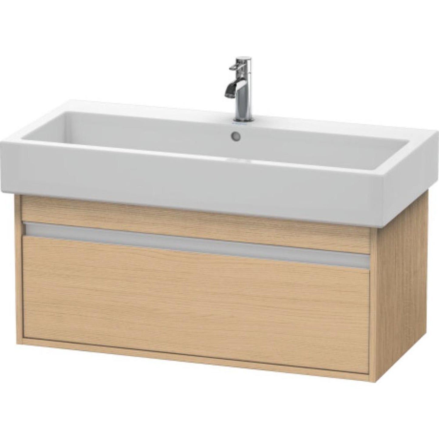 Duravit Ketho 37" x 16" x 17" Wall-Mount Vanity Unit in Natural Oak (KT668803030)