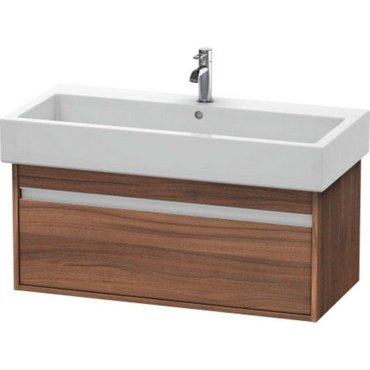 Duravit Ketho 37" x 16" x 17" Wall-Mount Vanity Unit in Natural Walnut (KT668807979)