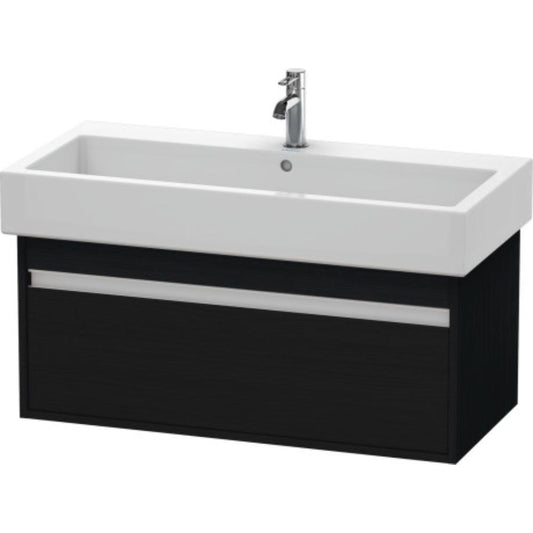 Duravit Ketho 37" x 16" x 17" Wall-Mount Vanity Unit in Oak Black (KT668801616)