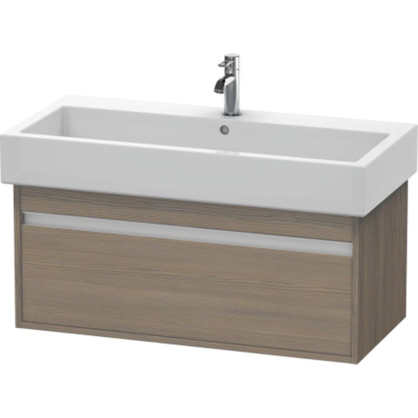 Duravit Ketho 37" x 16" x 17" Wall-Mount Vanity Unit in Oak Terra (KT668803535)