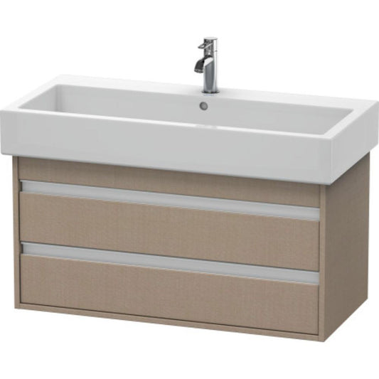 Duravit Ketho 37" x 19" x 17" Two Drawer Wall-Mount Vanity Unit in Linen (KT663807575)