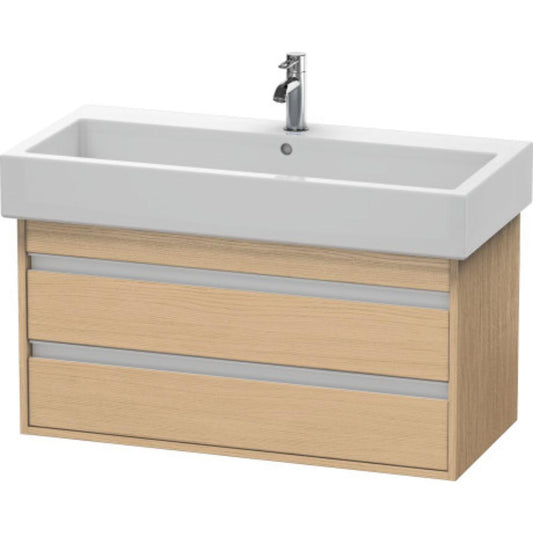 Duravit Ketho 37" x 19" x 17" Two Drawer Wall-Mount Vanity Unit in Natural Oak (KT663803030)