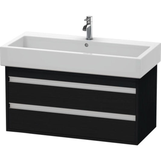 Duravit Ketho 37" x 19" x 17" Two Drawer Wall-Mount Vanity Unit in Oak Black (KT663801616)