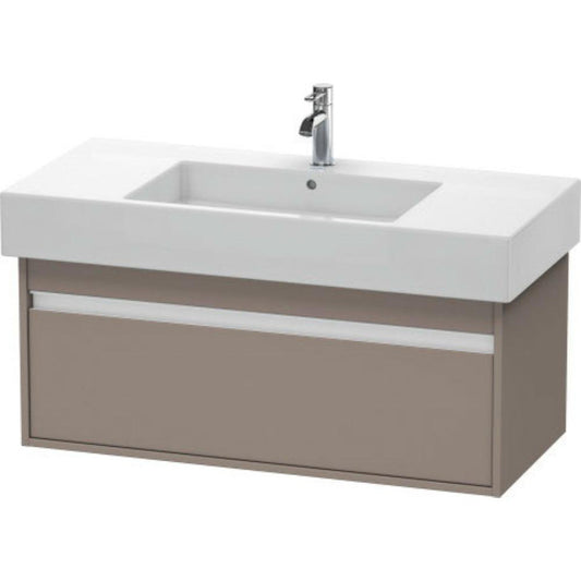 Duravit Ketho 39" x 16" x 18" Wall-Mount Vanity Unit in Basalt Matt (KT66910)