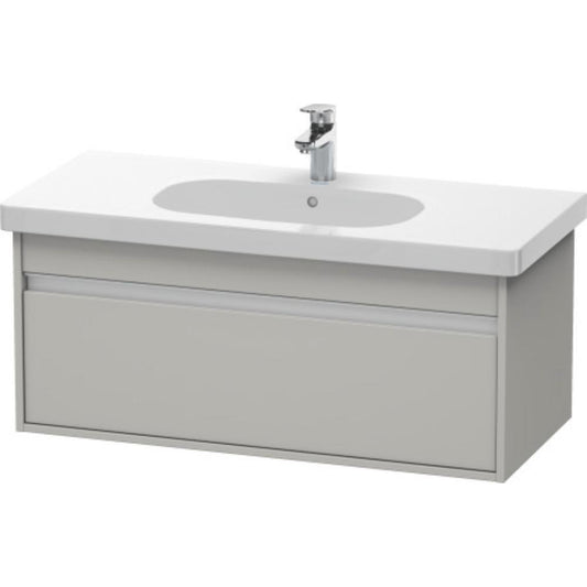 Duravit Ketho 39" x 16" x 18" Wall-Mount Vanity Unit in Concrete Grey Matt (KT666800707)