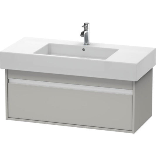 Duravit Ketho 39" x 16" x 18" Wall-Mount Vanity Unit in Concrete Grey Matt (KT66910)