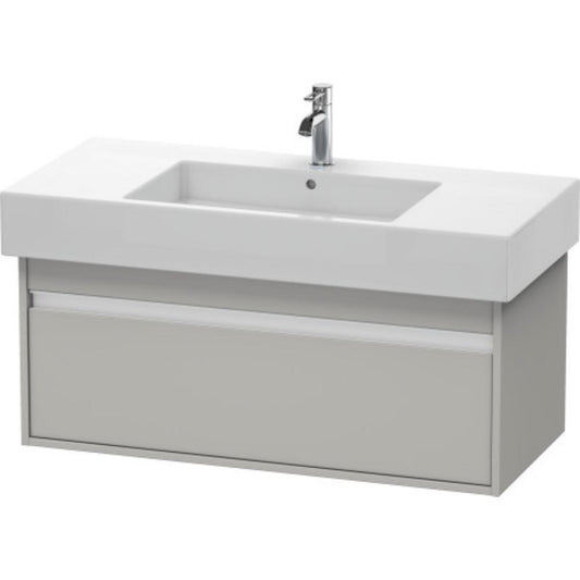 Duravit Ketho 39" x 16" x 18" Wall-Mount Vanity Unit in Concrete Grey Matt (KT669100707)
