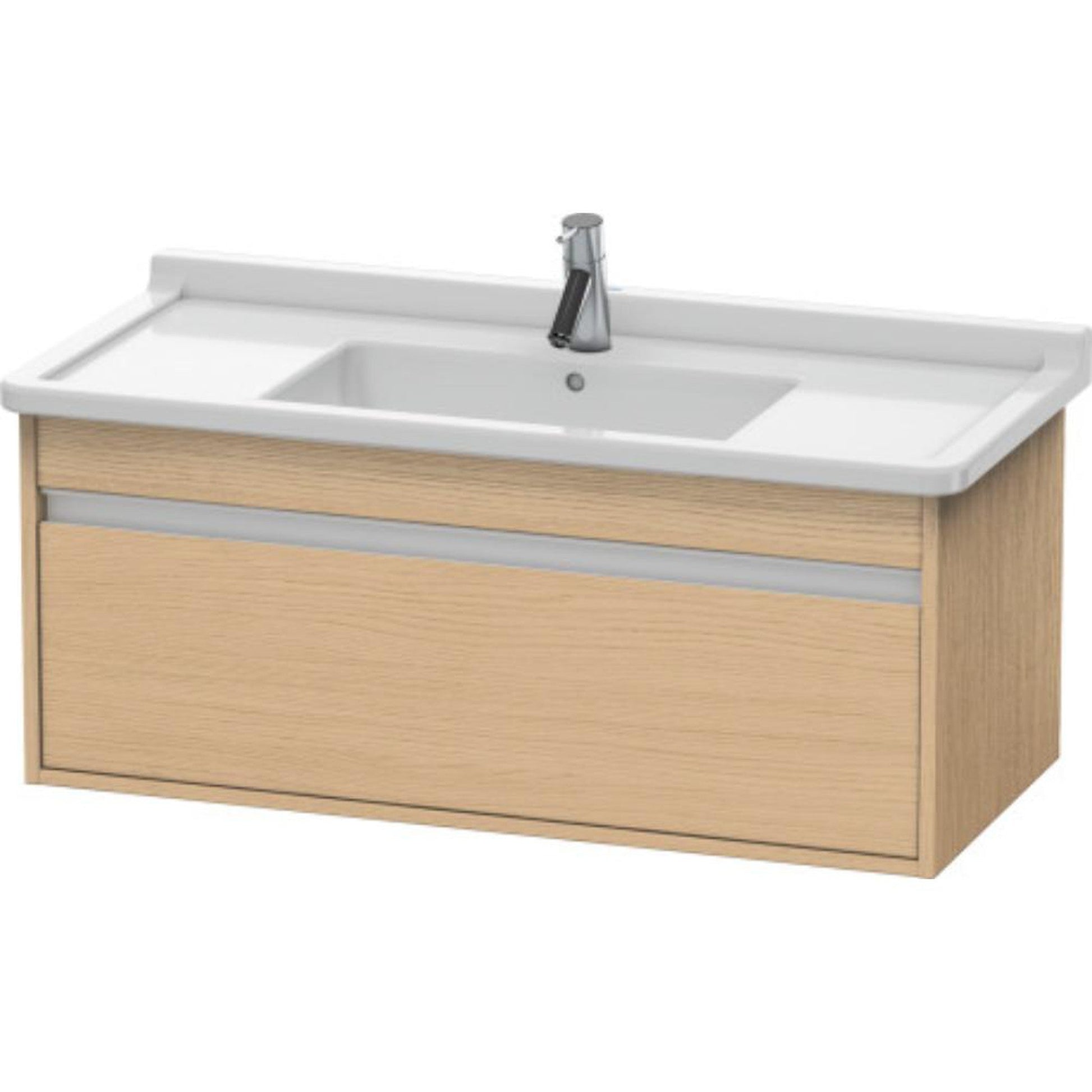 Duravit Ketho 39" x 16" x 18" Wall-Mount Vanity Unit in Natural Oak (KT666503030)