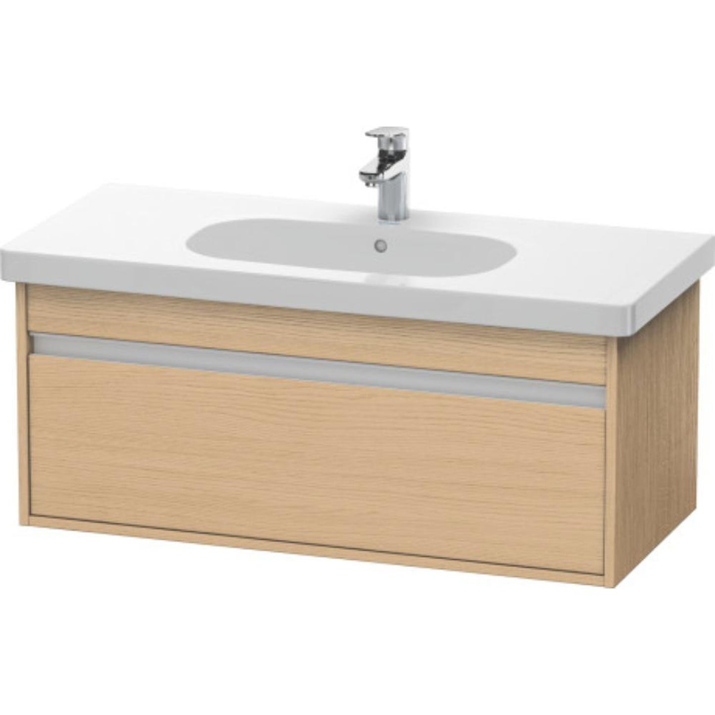 Duravit Ketho 39" x 16" x 18" Wall-Mount Vanity Unit in Natural Oak (KT666803030)
