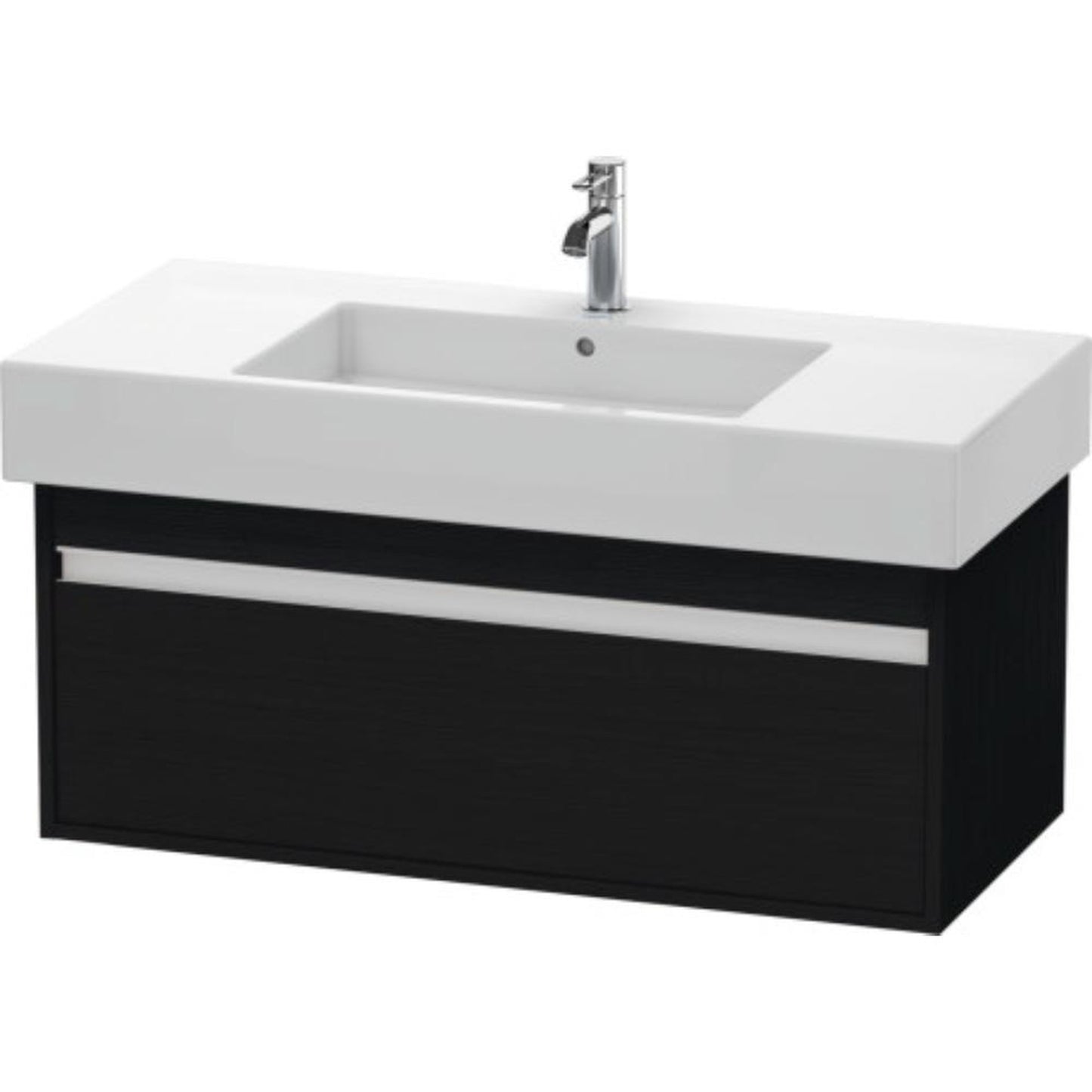 Duravit Ketho 39" x 16" x 18" Wall-Mount Vanity Unit in Oak Black (KT669101616)