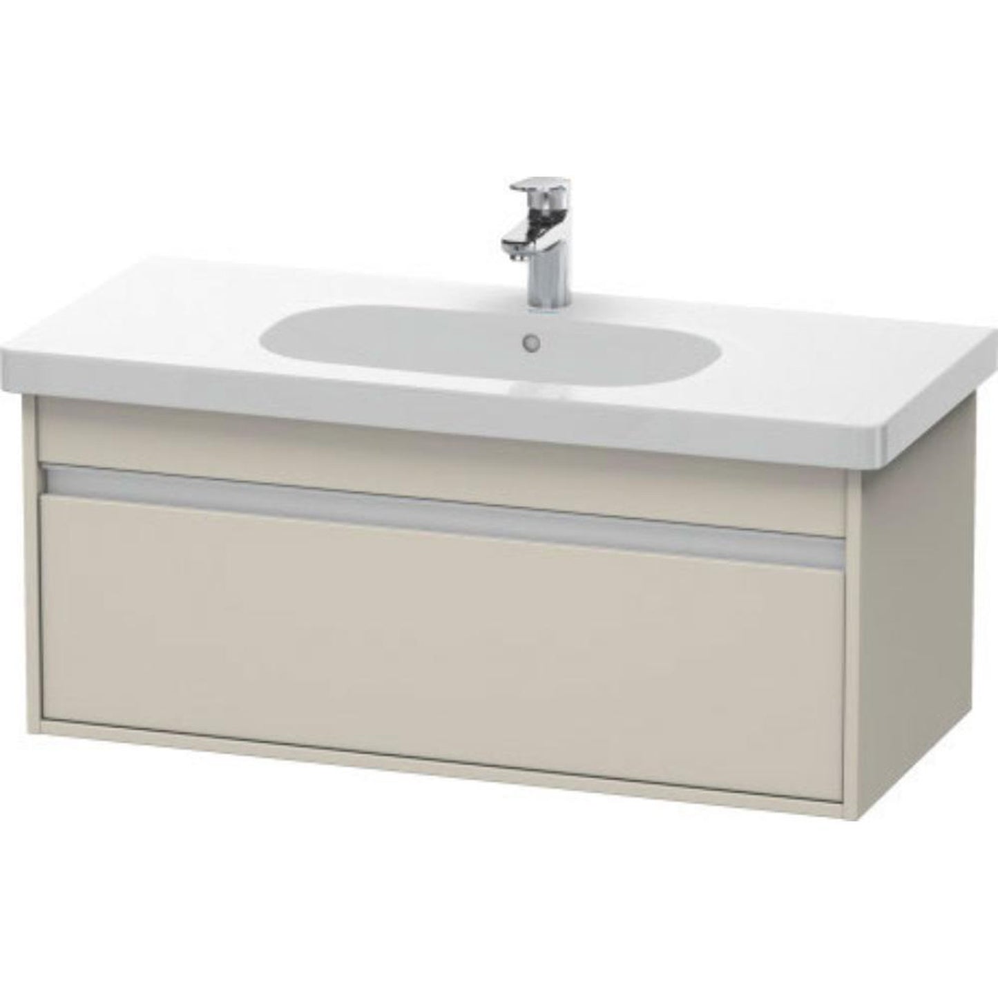 Duravit Ketho 39" x 16" x 18" Wall-Mount Vanity Unit in Taupe Matt (KT666809191)