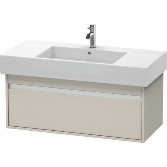 Duravit Ketho 39" x 16" x 18" Wall-Mount Vanity Unit in Taupe Matt (KT66910)