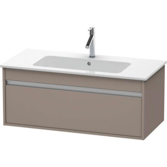Duravit Ketho 39" x 16" x 19" One Drawer Wall-Mount Vanity Unit in Basalt Matt