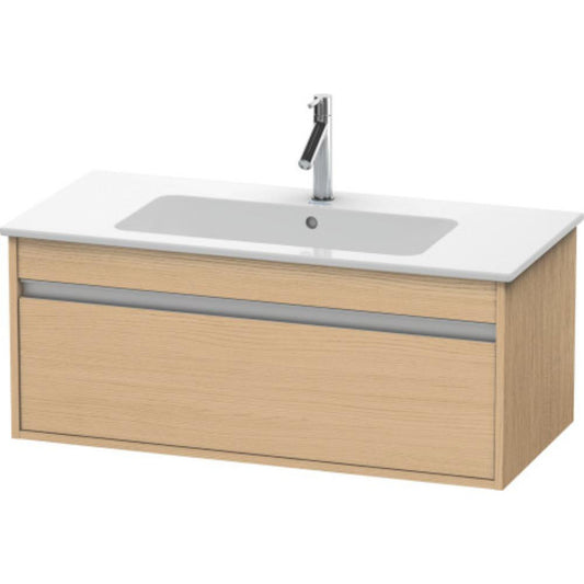 Duravit Ketho 39" x 16" x 19" One Drawer Wall-Mount Vanity Unit in Natural Oak