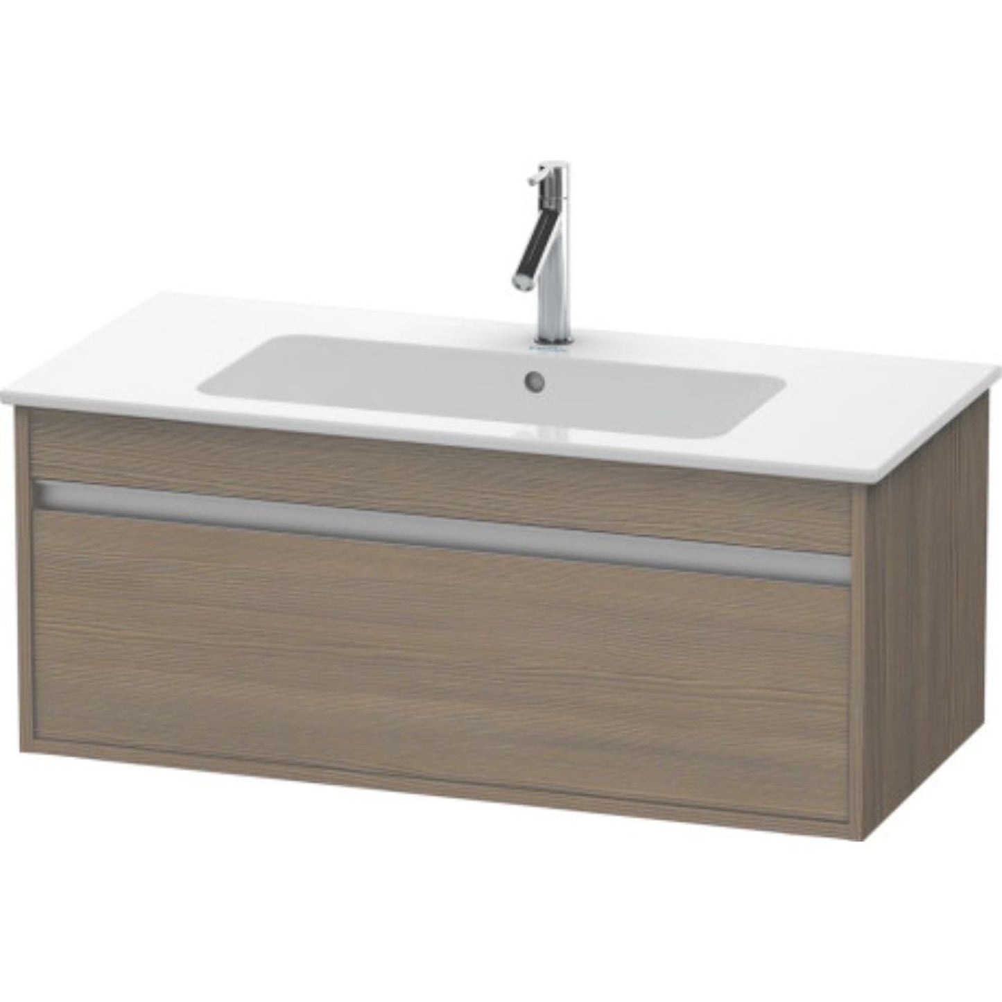 Duravit Ketho 39" x 16" x 19" One Drawer Wall-Mount Vanity Unit in Oak Terra