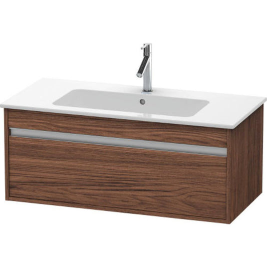 Duravit Ketho 39" x 16" x 19" One Drawer Wall-Mount Vanity Unit in Walnut Dark