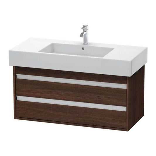 Duravit Ketho 39" x 19" x 18" Two Drawer Wall-Mount Vanity Unit in Chestnut Dark (KT664105353)