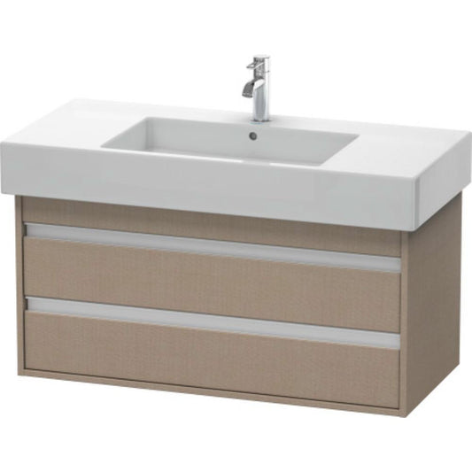 Duravit Ketho 39" x 19" x 18" Two Drawer Wall-Mount Vanity Unit in Linen (KT664107575)