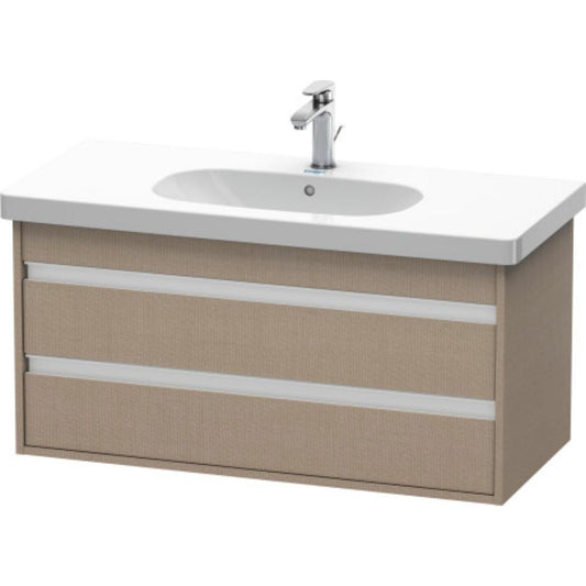 Duravit Ketho 39" x 19" x 18" Two Drawer Wall-Mount Vanity Unit in Linen (KT664807575)