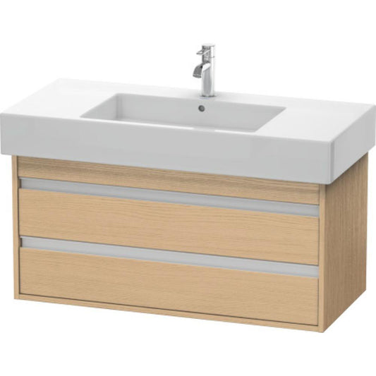 Duravit Ketho 39" x 19" x 18" Two Drawer Wall-Mount Vanity Unit in Natural Oak (KT664103030)