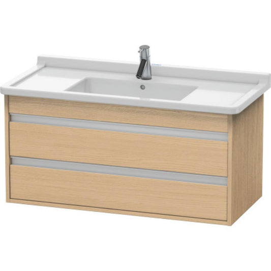 Duravit Ketho 39" x 19" x 18" Two Drawer Wall-Mount Vanity Unit in Natural Oak (KT664503030)