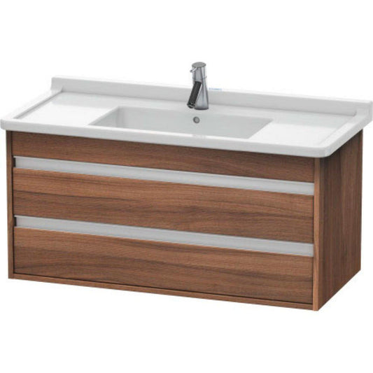 Duravit Ketho 39" x 19" x 18" Two Drawer Wall-Mount Vanity Unit in Natural Walnut (KT664507979)