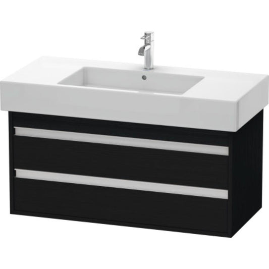 Duravit Ketho 39" x 19" x 18" Two Drawer Wall-Mount Vanity Unit in Oak Black (KT664101616)