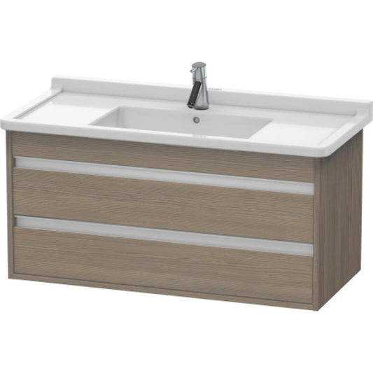 Duravit Ketho 39" x 19" x 18" Two Drawer Wall-Mount Vanity Unit in Oak Terra (KT664503535)