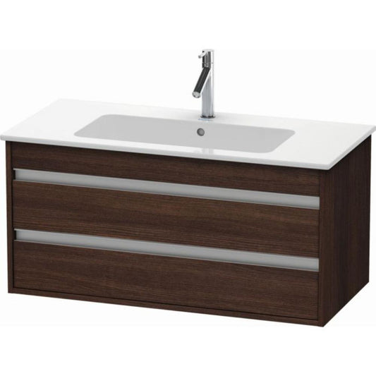 Duravit Ketho 39" x 19" x 19" Two Drawer Wall-Mount Vanity Unit in Chestnut Dark