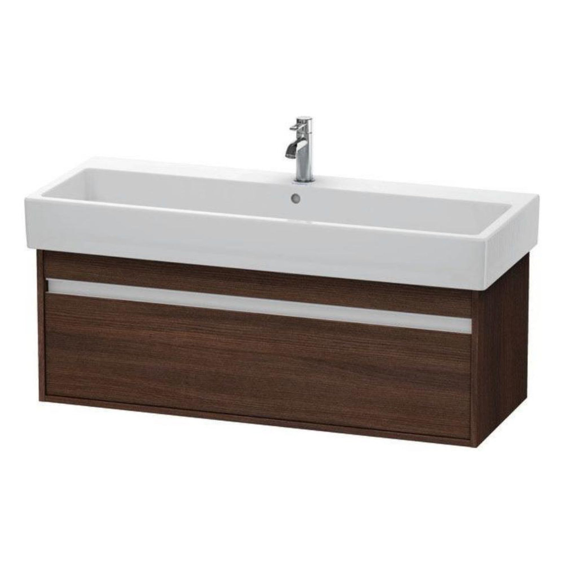 Duravit Ketho 45" x 16" x 17" Wall-Mount Vanity Unit in Chestnut Dark (KT668905353)