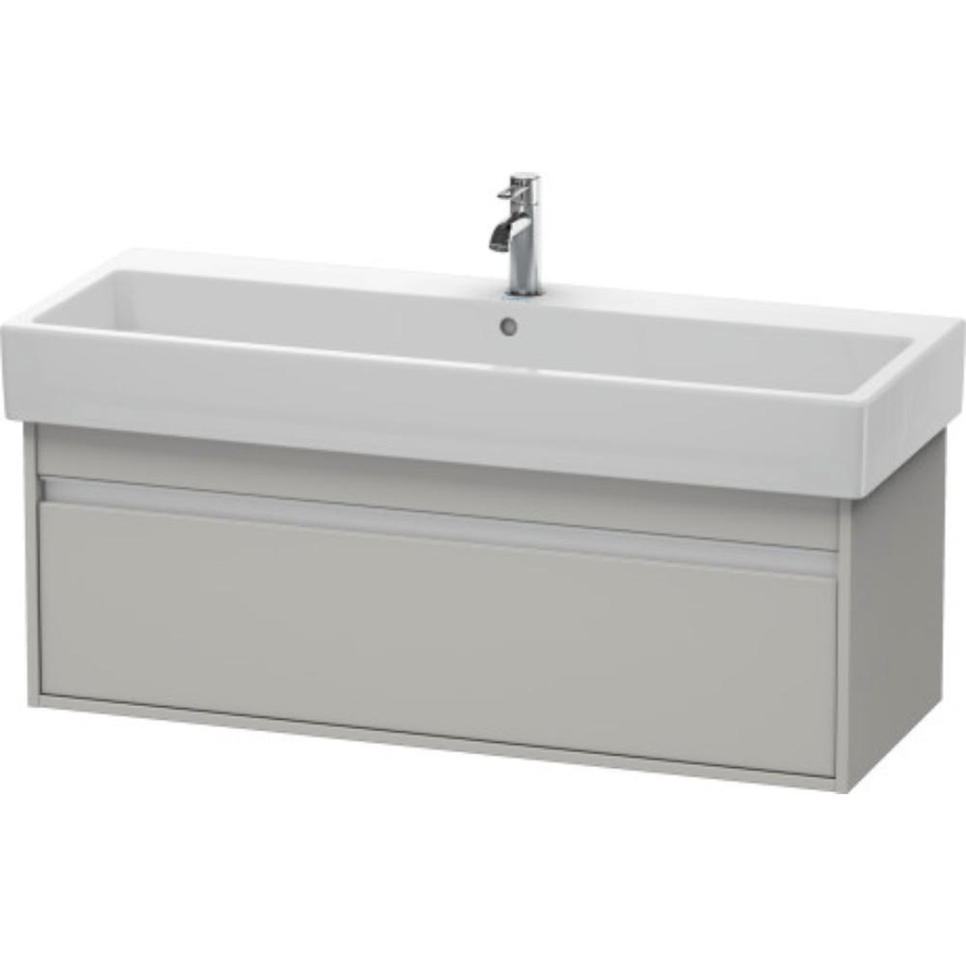 Duravit Ketho 45" x 16" x 17" Wall-Mount Vanity Unit in Concrete Grey Matt (KT668900707)