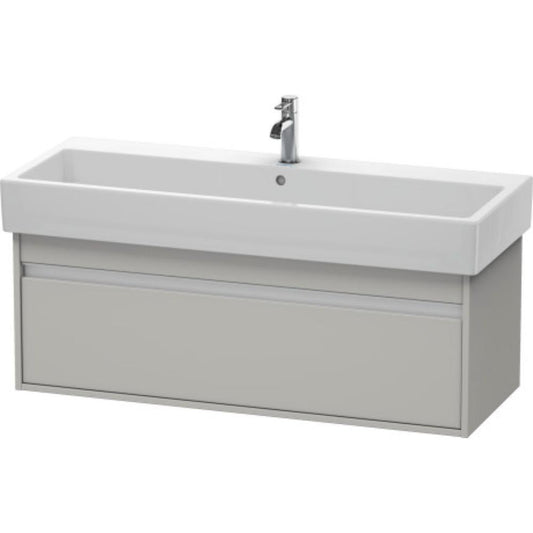 Duravit Ketho 45" x 16" x 17" Wall-Mount Vanity Unit in Concrete Grey Matt (KT668900707)