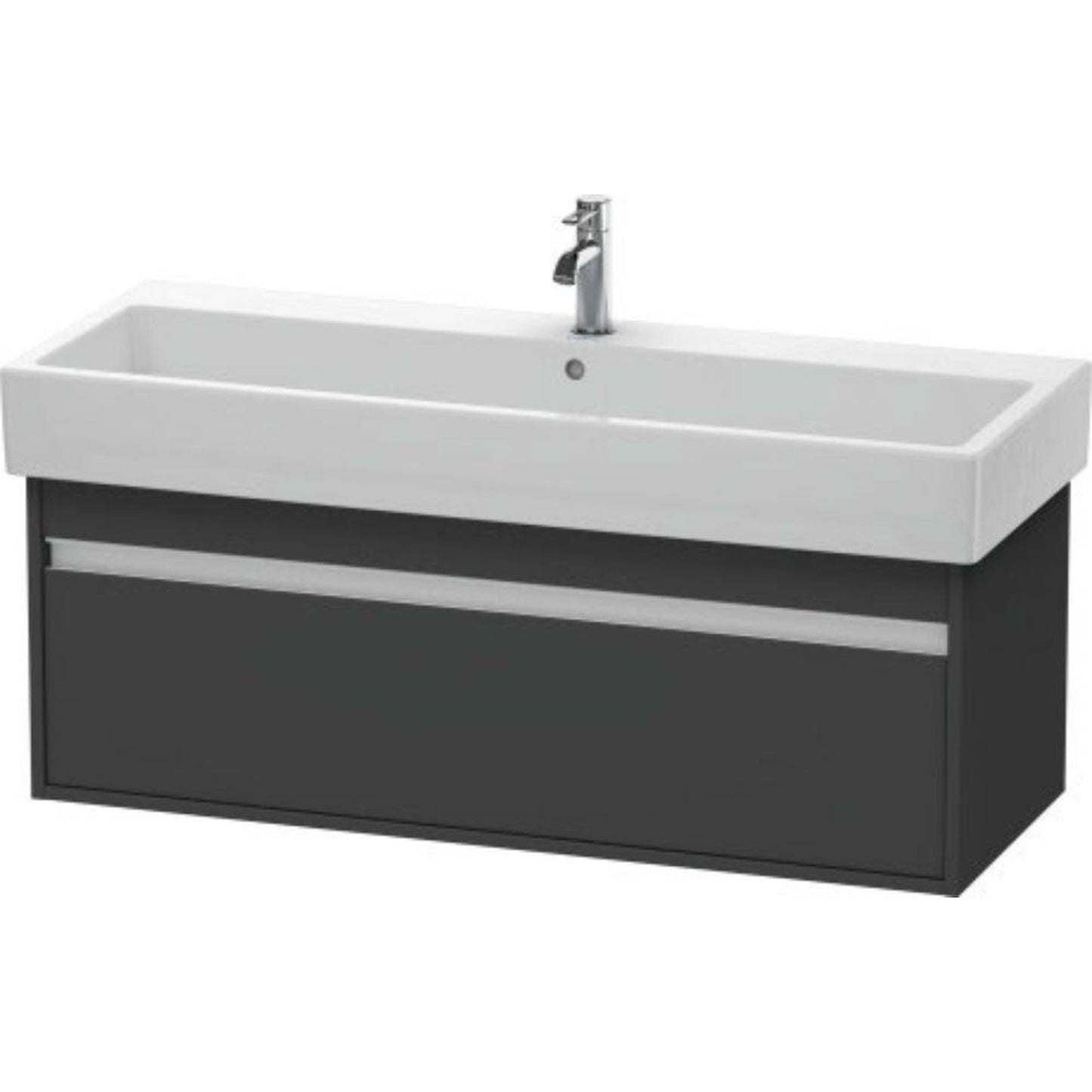 Duravit Ketho 45" x 16" x 17" Wall-Mount Vanity Unit in Graphite Matt (KT668904949)
